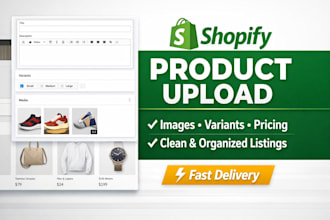 do shopify product upload shopify va shopify product listing product upload
