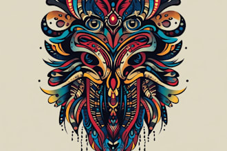 draw custom tribal tattoo desig