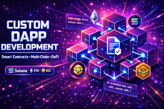 develop custom dapp and smart contracts for blockchain projects