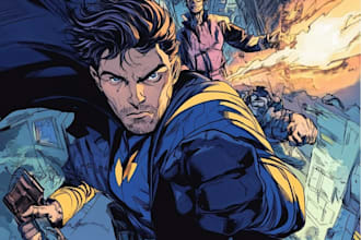 comic book illustration, nsfw comic graphic novel comic