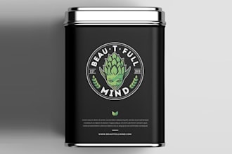 design benefits vibrant green tea health logo