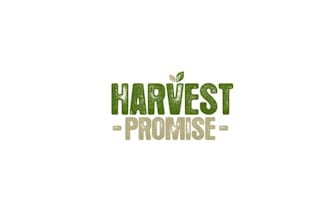 design harvest promise food brand logo