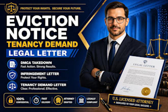 draft demand letter, settlement letter, and legal letter as a US attorney