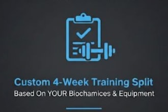 do 4 weeks of programming with weekly checks and form coaching via video