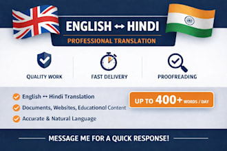 deliver expert hindi translations with perfect quality