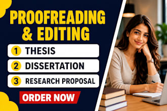 edit and proofread thesis, dissertation, and research proposal