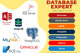 database design, mysql, sql server, ms access and oracle