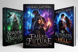 design a professional fantasy book or fiction ebook cover