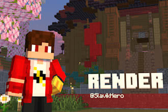 minecraft 3d renders, thumbnails, and banners for servers