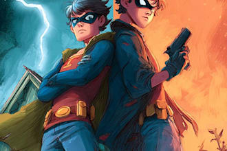 make book cover design comic book illustration comic