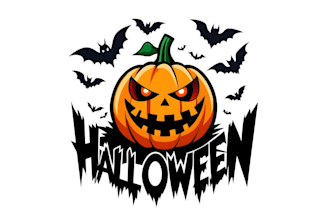 create wonderful and excellent halloween logo design