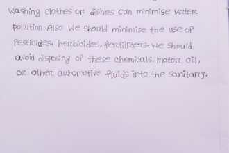 handwrite anything in a good cursive writing