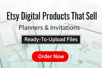 design etsy digital products etsy digital planners and printable invitations