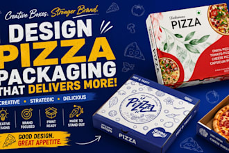 design pizza box and product packaging