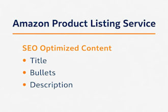 create amazon product listing