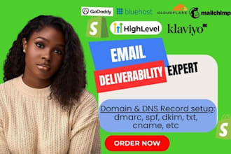 setup gohighlevel email deliverability dns records on shopify dmarc klaviyo spf