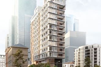 restructure highrise development, tower solar panels, condo building renderings