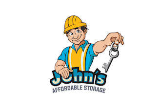 make an older white logo for a self storage business