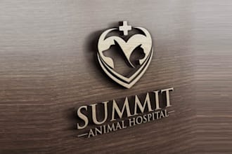 design awesome summit animal hospital logo