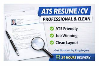 write a clean and ats friendly CV or resume
