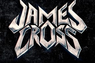 design a heavy metal text effect in 3d