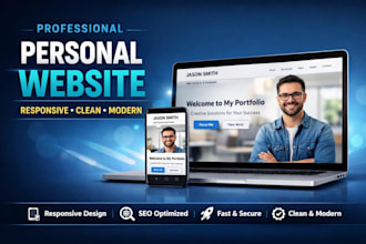 design and develop a professional personal website