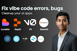 fix vibe coding bugs and cleanup your loveable, replit, base44, bolt apps