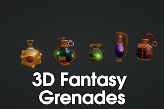 create custom 3d lowpoly props for games