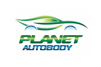design minimalist automotive planet auto body logo