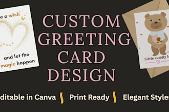 design custom greeting cards printable and editable in canva