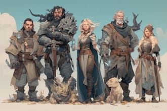 make personalized dungeons dragons party artwork