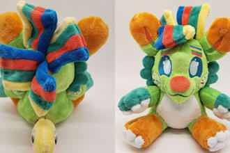 create handmade soft custom oc plush toy crochet kawaii plushie stuffed animals