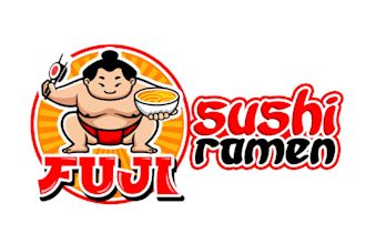 create an amazing eye catching fuji sushi and ramen logo