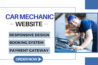 create car mechanic, car repair, auto repair and car detailing website