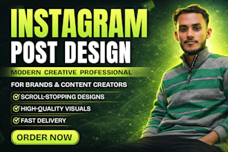 design modern instagram post designs for your brand