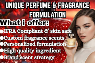 be your cosmetic chemist to formulate perfume and fragrance products formula