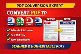 manually retype and format PDF documents into editable files