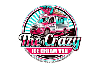 create creative and good looking cream van logo design