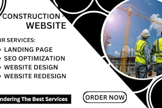 design a professional construction company website to win more projects
