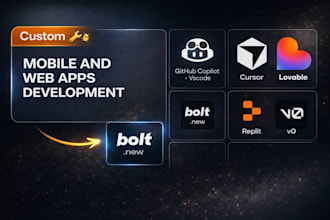 build mobile, web app or mvp product with cursor, bolt ai