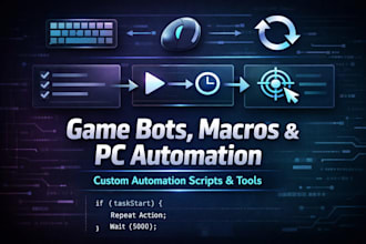create custom game bots, macros and afk automation scripts
