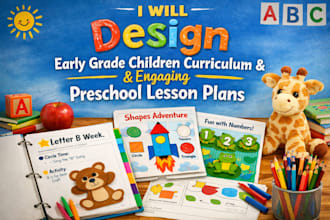 design early grade children curriculum and engaging preschool lesson plans