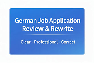 write and improve your german job application