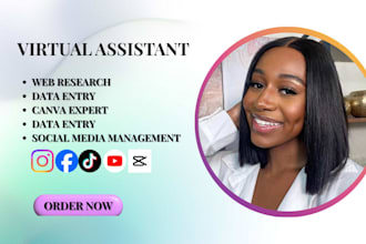 be your creative virtual assistant personal assistant social media manager VA