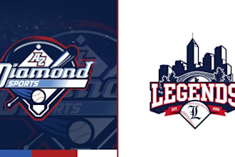 design logo for baseball, basketball and sports events