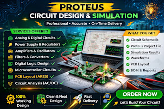 design and simulate electronic circuits using proteus