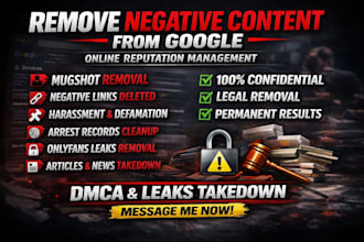 remove mugshots articles blogs leaked content arrest records