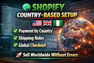 setup shopify country specific payment and shipping rules tax setup correctly