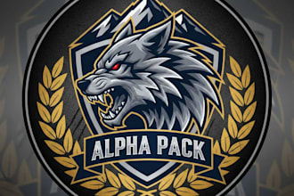 create wolf mascot logo with t shirt design with express delivery
