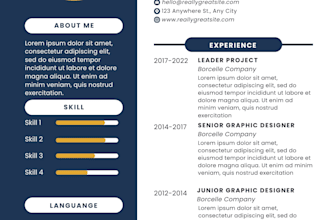 design professional CV or resume